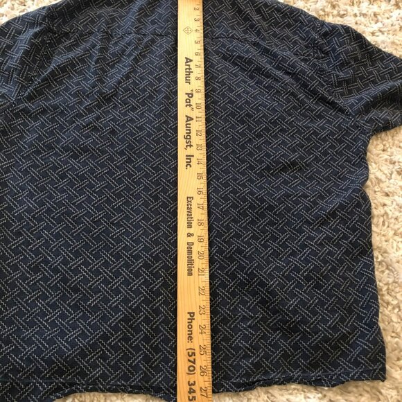 Nat Nast Silk Blend Geometric Design Mens SS Button Up Sz XL Shirt - Picture 8 of 8